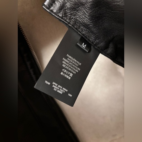 100% real leather and fur shearling winter jacket - Picture 8 of 16